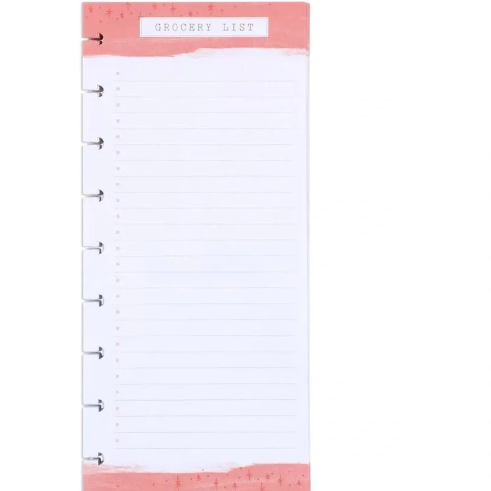 Happy Planner Recipe Grocery List Classic Half Sheet Filler Paper